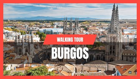 This is a thumbnail for the video: Breathtaking Beauty: Exploring Burgos on Foot!