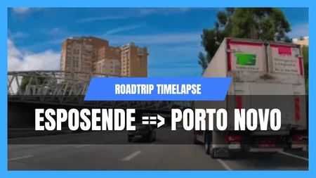 This is a thumbnail for the video: Roadtrip Timelaps, Esposende to Porto Novo, Portugal