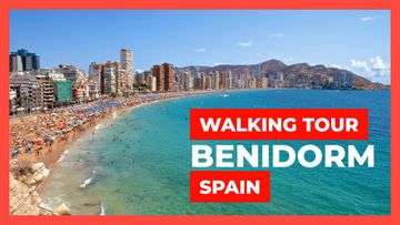 This is a thumbnail for the video: Sunny Walk in Benidorm  |  Spain [4K]