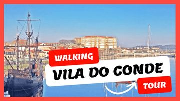 This is a thumbnail for the video: Walking tour Vila do Conde 🇵🇹 Portugal [4K]