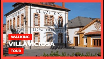 This is a thumbnail for the video: Walking tour Villaviciosa | North of Spain [4K]