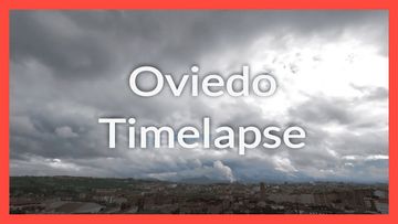 This is a thumbnail for the video: Oviedo Timelapse before Storm | Spain [4K]