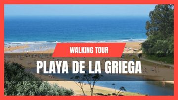 This is a thumbnail for the video: Playa de la Griega | North of Spain | Spain Travel Vlog [4K]