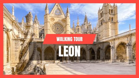 This is a thumbnail for the video: Walking tour Leon | Spain [4K]