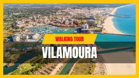This is a thumbnail for the video: Walking tour Vilamoura, Portugal