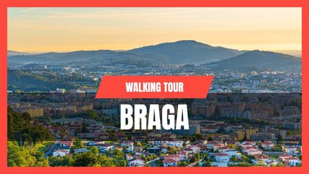 This is a thumbnail for the video: Walking tour Braga 🇵🇹 Portugal [4K]