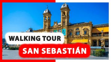 This is a thumbnail for the video: Amazing 4K walking tour of San Sebastián, North of Spain