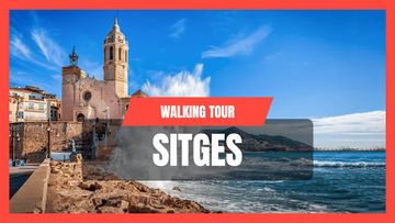 This is a thumbnail for the video: Run with me on Passeig Maritim in Sitges, Spain
