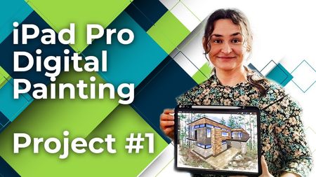 This is a thumbnail for the video: iPad Painting - House Project #1 [4K]